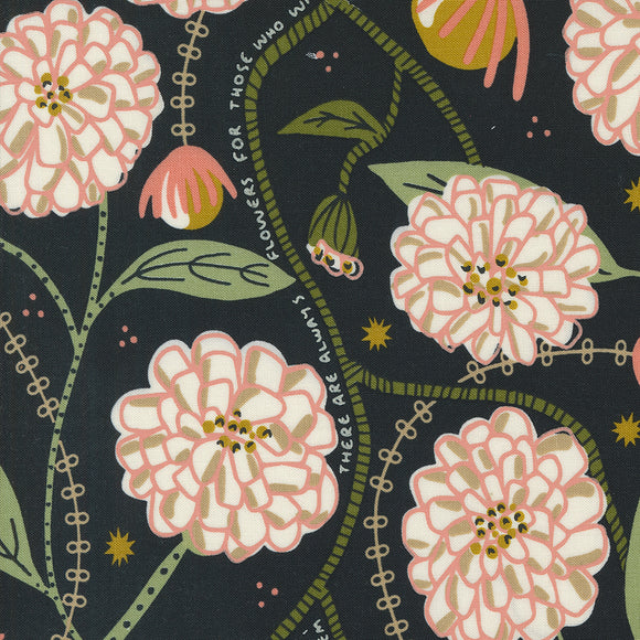 48380 21 EBONY - IMAGINARY FLOWERS by Gingiber for Moda Fabrics