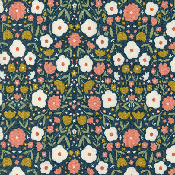 48382 20 MIDNIGHT - IMAGINARY FLOWERS by Gingiber for Moda Fabrics
