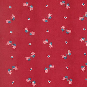 49246 12 HEART RED - AMERICAN GATHERINGS II by Primitive Gatherings for Moda Fabrics