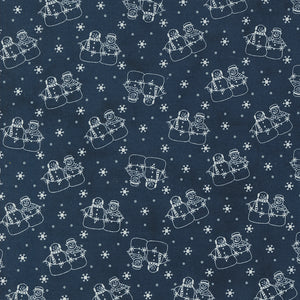 49250 14 NIGHT SKY - DARK BLUE - SNOWMAN GATHER IV by Primitive Gatherings for Moda Fabrics