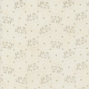 49250 15 SNOW TAUPE - NATURAL - SNOWMAN GATHER IV by Primitive Gatherings for Moda Fabrics