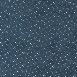 49256 14 NIGHT SKY - DARK BLUE - SNOWMAN GATHER IV by Primitive Gatherings for Moda Fabrics