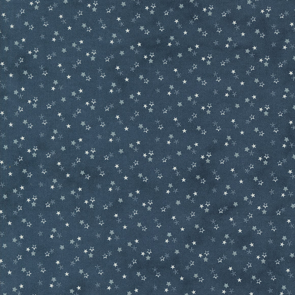 49256 14 NIGHT SKY - DARK BLUE - SNOWMAN GATHER IV by Primitive Gatherings for Moda Fabrics