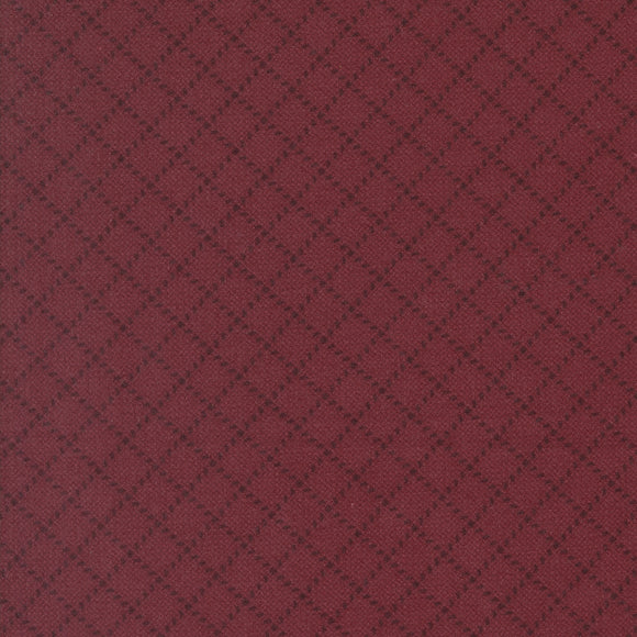 49315 22F MERLOT - PRAIRIE GATHERINGS FLANNELS by Primitive Gatherings for Moda Fabrics