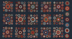 49319 16F INDIGO - PANEL {24"X42"} PRAIRIE GATHERINGS FLANNELS by Primitive Gatherings for Moda Fabrics