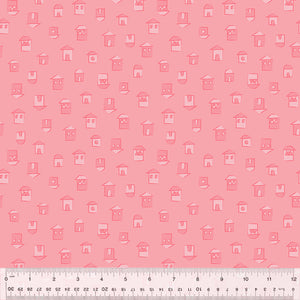 53300-1 LITTLE VILLAGE PINK - 100% COTTON - COLOR CLUB by Heather Valentine/The Sewing Loft for Windham Fabrics