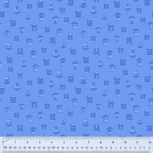 53300-4 LITTLE VILLAGE PERIWINKLE - 100% COTTON - COLOR CLUB by Heather Valentine/The Sewing Loft for Windham Fabrics
