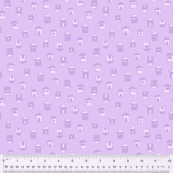 53300-5 LITTLE VILLAGE LILAC - 100% COTTON - COLOR CLUB by Heather Valentine/The Sewing Loft for Windham Fabrics