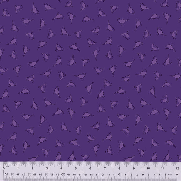 53304-25 BIRDIES VIOLET - 100% COTTON - COLOR CLUB by Heather Valentine/The Sewing Loft for Windham Fabrics