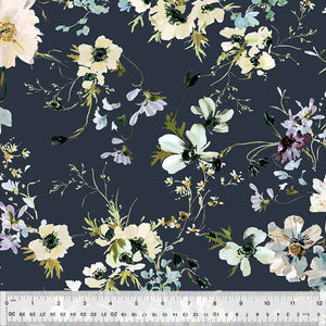 53784D-3 WILD ANEMONE-INDIGO - PERENNIAL by Kelly Ventura for Windham Fabrics