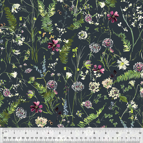 53785D-3 FLOWERFIELD-INDIGO- PERENNIAL by Kelly Ventura for Windham Fabrics