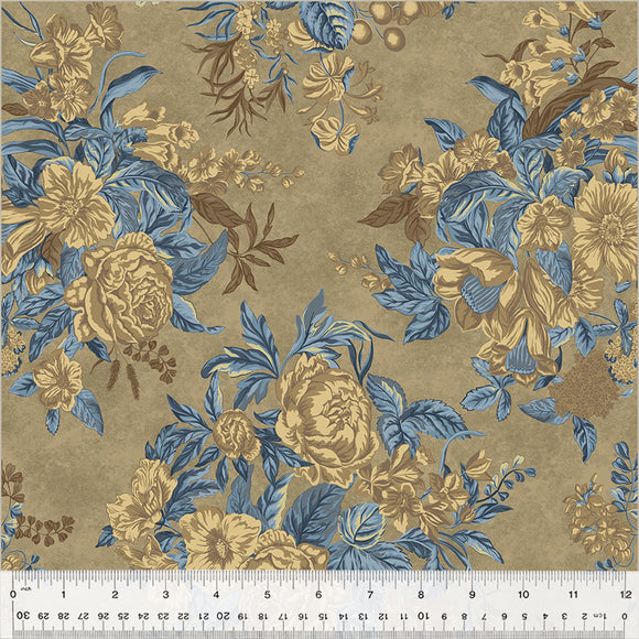 53889-2 GARDEN ABUNDANCE - TAUPE - OXFORD by Mary Koval for Windham Fabrics