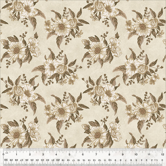 53890-3 BOUTONNIERE - LINEN - OXFORD by Mary Koval for Windham Fabrics