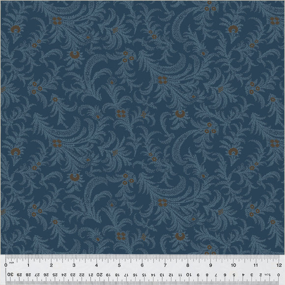 53891-1 DELICATE PAISLEY - BLUE - OXFORD by Mary Koval for Windham Fabrics