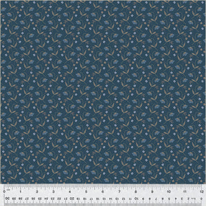 53892-1 FLOWER DROPS - BLUE - OXFORD by Mary Koval for Windham Fabrics