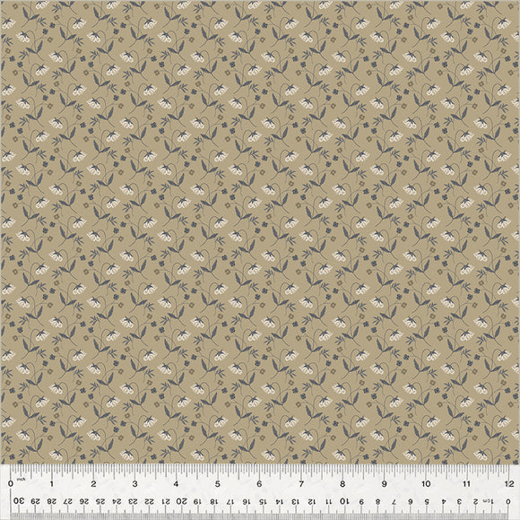 53892-2 FLOWER DROPS - TAUPE - OXFORD by Mary Koval for Windham Fabrics