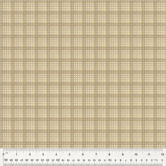 53894-4 PLAID - ALMOND - OXFORD by Mary Koval for Windham Fabrics