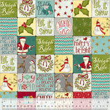 54101-1 MULTI - MERRY SQUARES - A VERY TERRI CHRISTMAS by Terri Degenkolb for Windham Fabrics [Panel is on our panel page]