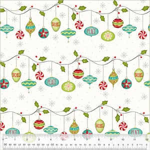 54102-4 IVORY - DECK THE HALLS - A VERY TERRI CHRISTMAS by Terri Degenkolb for Windham Fabrics [Panel is on our panel page]