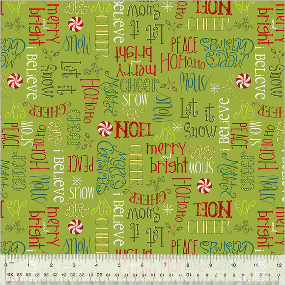 54103-6 MISTLETOE - SEASON'S GREETINGS - A VERY TERRI CHRISTMAS by Terri Degenkolb for Windham Fabrics [Panel is on our panel page]