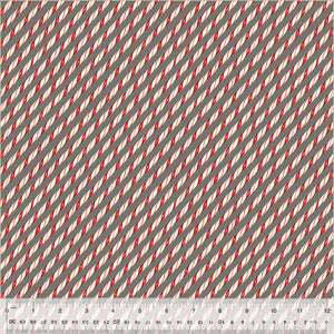 54106-11 GREY - CANDY CANE STRIPE - A VERY TERRI CHRISTMAS by Terri Degenkolb for Windham Fabrics [Panel is on our panel page]