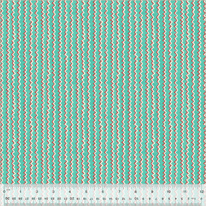 54109-10 TURQUOISE - CHEVORN STRIPE - A VERY TERRI CHRISTMAS by Terri Degenkolb for Windham Fabrics [Panel is on our panel page]