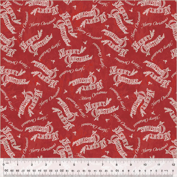 54492-5 RED - MERRY CHRISTMAS - JOLLY CHRISTMAS by Whistler Studios for Windham Fabrics