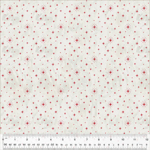 54494-1 IVORY/RED - TWINKLE STARS - JOLLY CHRISTMAS by Whistler Studios for Windham Fabrics