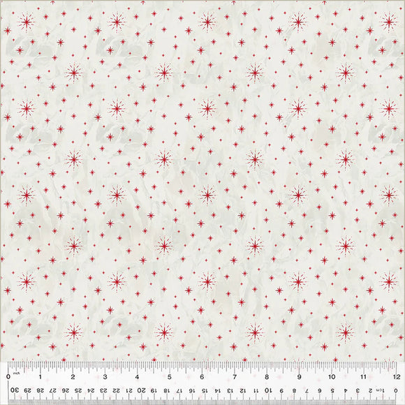 54494-1 IVORY/RED - TWINKLE STARS - JOLLY CHRISTMAS by Whistler Studios for Windham Fabrics