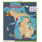 54624-6 SAND - MICHIGAN COUNTIES - MICHIGAN SHOP HOP 2025 by Whistler Studios for Windham Fabrics