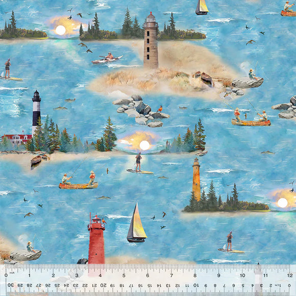 54622-2 WATERSIDE - SUMMER ON THE LAKE - MICHIGAN SHOP HOP 2025 by Whistler Studios for Windham Fabrics
