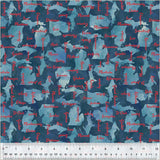 54624-1 LAKE BLUE - MICHIGAN COUNTIES - MICHIGAN SHOP HOP 2025 by Whistler Studios for Windham Fabrics