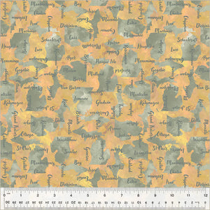 54624-6 SAND - MICHIGAN COUNTIES - MICHIGAN SHOP HOP 2025 by Whistler Studios for Windham Fabrics