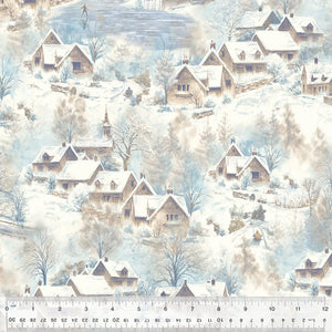 54679-1 SNOW - INTO THE VILLAGE - WINTER WHISPER by Whistler Studios for Windham Fabrics
