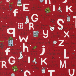 55660 22 A TO Z RED - ON DASHER by Sweetwater for Moda Fabrics