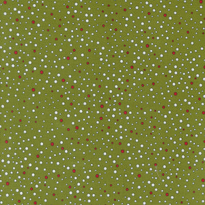 55665 13 SNOWBALLS PINE - ON DASHER by Sweetwater for Moda Fabrics