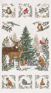 56099 11 SNOWY WHITE PANEL {22"X42"}- WOODLAND WINTER by Deb Strain for Moda Fabrics