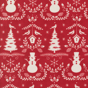 56133 17 BERRY RED - WINTER FRIENDS by Deb Strain for Moda Fabrics