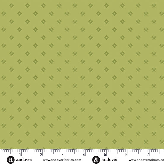 A-1202-G LIME SUNSHINE - RAMBLING ROSE by Renee Nanneman for Andover Fabrics