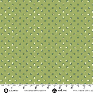 A-1203-G PEAR SQUARE DANCE- RAMBLING ROSE by Renee Nanneman for Andover Fabrics