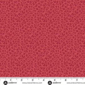 A-1204-R CHERRY IVY - RAMBLING ROSE by Renee Nanneman for Andover Fabrics