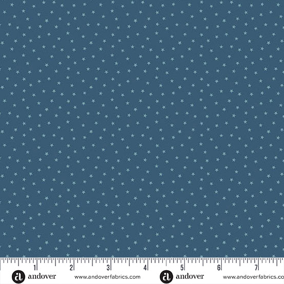 A-1234-B OCEAN BLUE - TWINKLE by Laundry Basket Quilts for Andover Fabrics