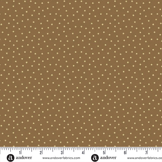 A-1234-N MILK CHOCOLATE - TWINKLE by Laundry Basket Quilts for Andover Fabrics