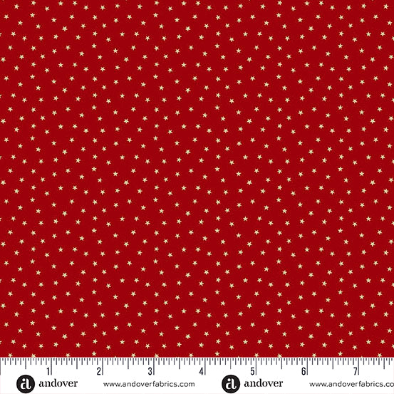 A-1234-R RED ROSE - TWINKLE by Laundry Basket Quilts for Andover Fabrics