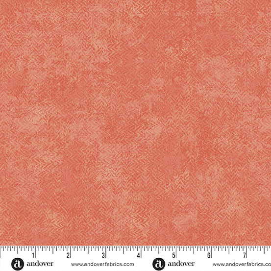 A-1285-O CORAL - TEA DYE by Laundry Basket Quilts for Andover Fabrics