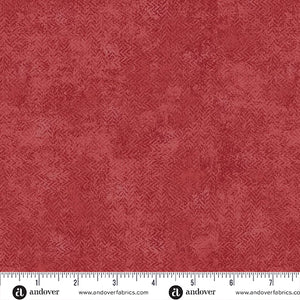 A-1285-R1 RED APPLE - TEA DYE by Laundry Basket Quilts for Andover Fabrics