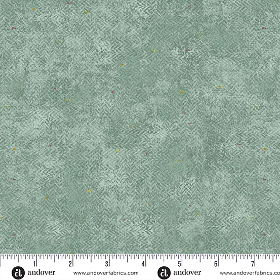 A-1285-T EUCALYPTUS - TEA DYE by Laundry Basket Quilts for Andover Fabrics