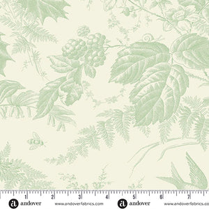 A-1290-LG MINT - WOODLAND - PEBBLES by Laundry Basket Quilts for Andover Fabrics