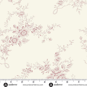 A-1292-LP ENGLISH ROSE - BELLS OF IRELAND - PEBBLES by Laundry Basket Quilts for Andover Fabrics