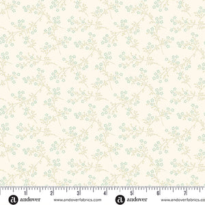 A-1296-LT GLACIER SPRING - BOUQUET - PEBBLES by Laundry Basket Quilts for Andover Fabrics